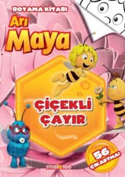 Arı Maya  Çiçekli Çayır Boyama Kitabı