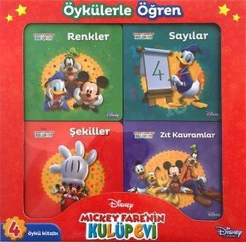 Mickey Fare’nin Kulüpevi Öykülerle Öğren 4 Kitap  Ciltli