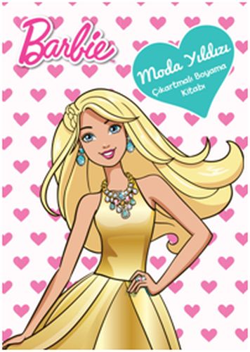 Barbie Moda Yıldızı  Çıkartmalı Boyama Kitabı