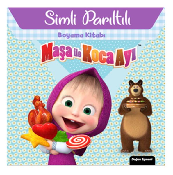 Maşa İle Koca Ayı  Simli Parıltılı Boyama Kitabı