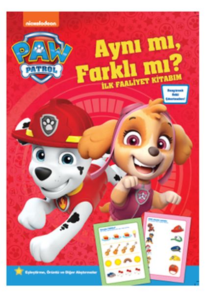 Paw Patrol Aynı mı Farklı mı  İlk Faaliyet Kitabım