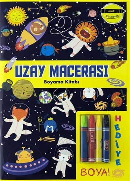 Uzay Macerası Boyama Kitabı  Minik Ressamlar