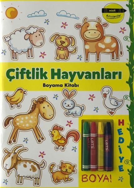 Çiftlik Hayvanları Boyama Kitabı  Minik Ressamlar