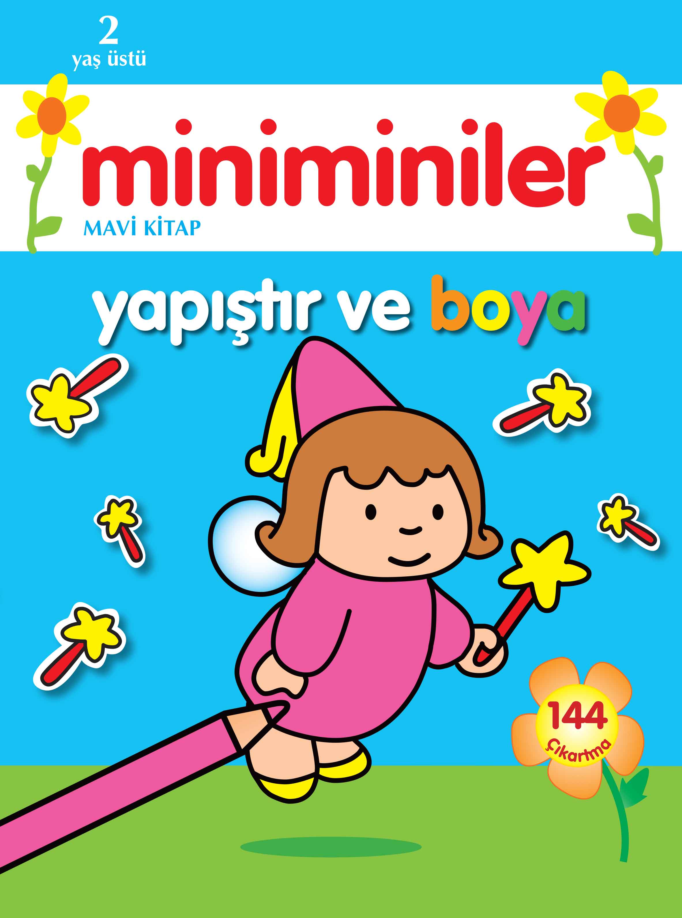 Miniminiler Yapıştır ve Boya Mavi Kitap