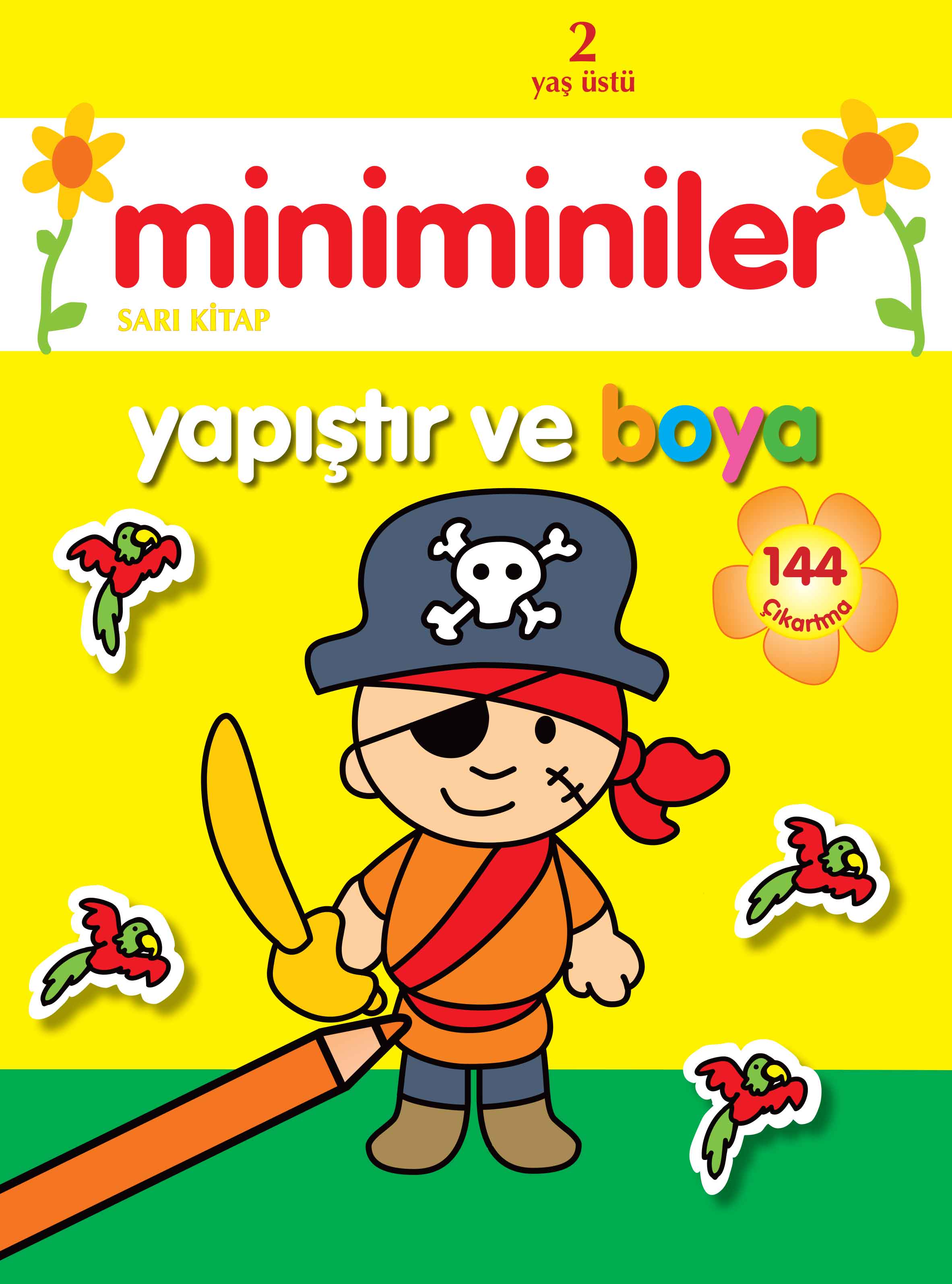 Miniminiler Yapıştır ve Boya Sarı Kitap