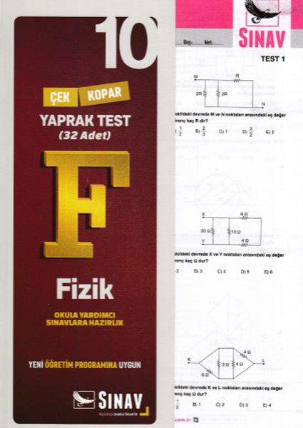 Sınav 10 Sınıf Fizik Çek Kopar Yaprak Test Yeni