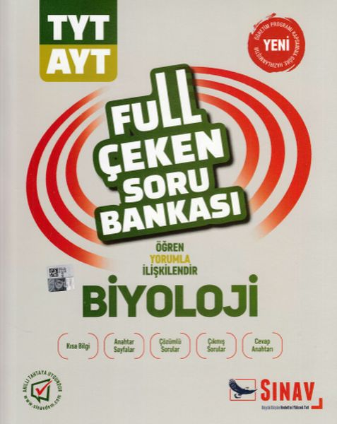 Sınav TYT AYT Biyoloji Full Çeken Soru Bankası Yeni