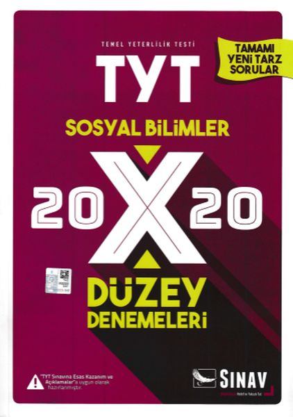 Sınav TYT Sosyal Bilimler 20x20 Düzey Denemeleri Yeni