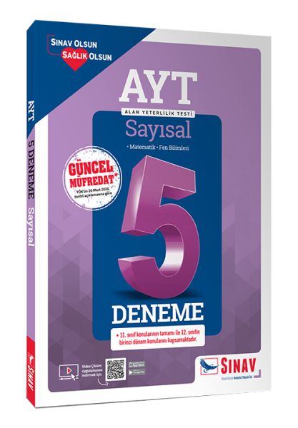 Sınav AYT Sayısal Çözümlü 5 Deneme Yeni