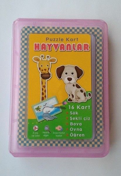 Kutulu Puzzle Kart Hayvanlar