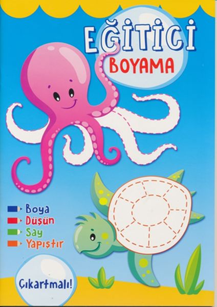 Eğitici Boyama Çıkartmalı Mavi