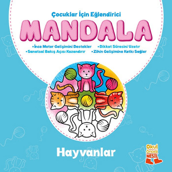 Çocuklar İçin Eğlendirici Mandala  Hayvanlar