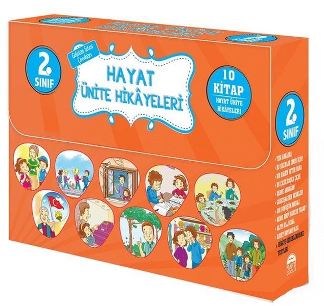 2 Sınıf Hayat Ünite Hikayeleri Seti  10 Kitap Takım