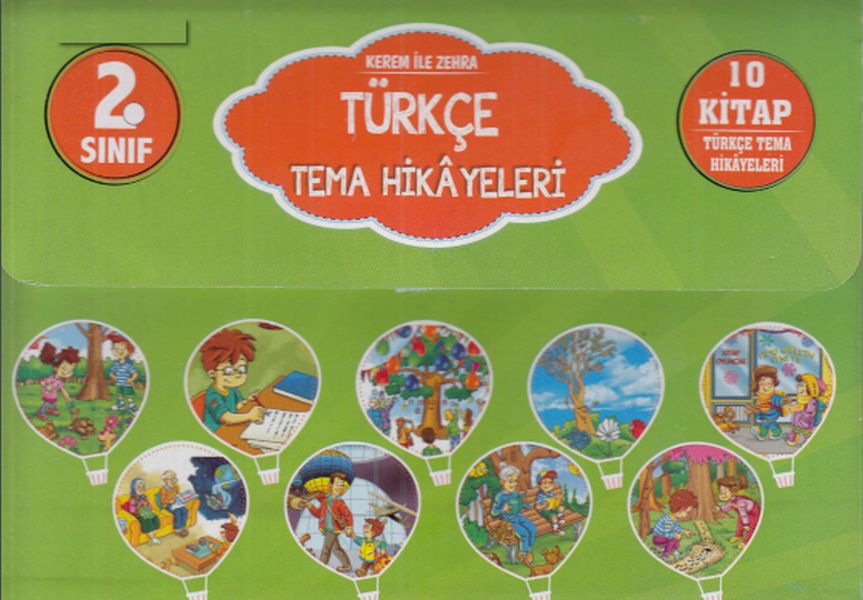 2 Sınıf Kerem İle Zehra  Türkçe Tema Hikayeleri  10 Kitap