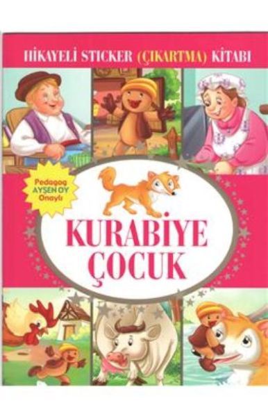 Kurabiye Çocuk Hikayeli Sticker Çıkartma Kitabı