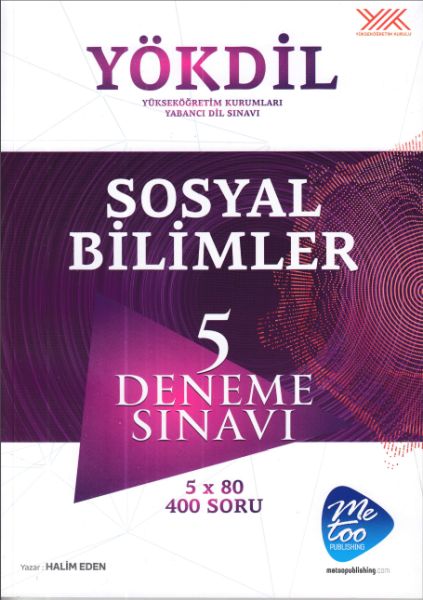 MeToo Publishing YÖKDİL Sosyal Bilimler 5 Deneme Sınavı Yeni