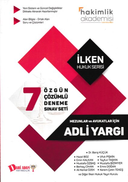 Dahi Adam Adli Yargı Mezunlar ve Avukatlar İçin 7 Çözümlü Deneme Sınav Seti Yeni