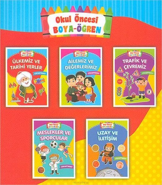 Okul Öncesi BoyaÖğren 5 Kitap