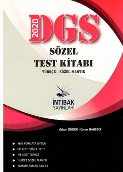 İnitbak 2020 DGS Sözel Test Kitabı TürkçeSözel Mantık Yeni