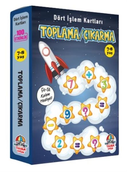 Toplama Çıkarma  Dört İşlem Kartları 78 Yaş  Cep Boy