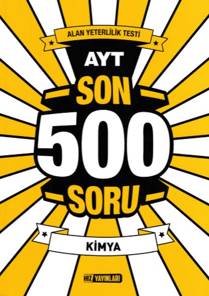 Hız AYT Son 500 Soru Kimya Yeni