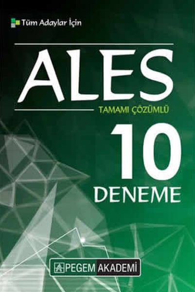 Pegem ALES Tamamı Çözümlü 10 Deneme Yeni