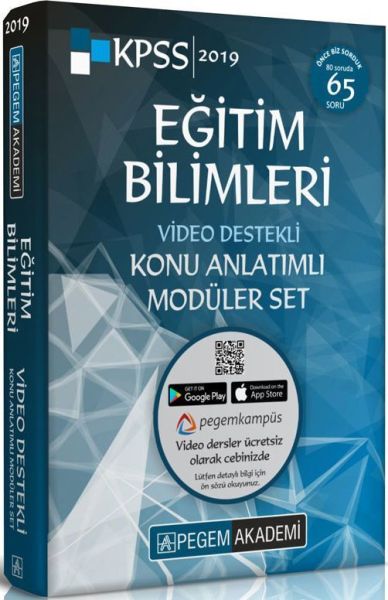 Pegem 2019 KPSS Eğitim Bilimleri Video Destekli Konu Anlatımlı Modüler Set 6 Kitap Yeni