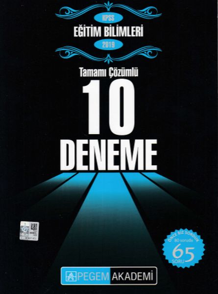 Pegem 2019 KPSS Eğitim Bilimleri Tamamı Çözümlü 10 Deneme Yeni