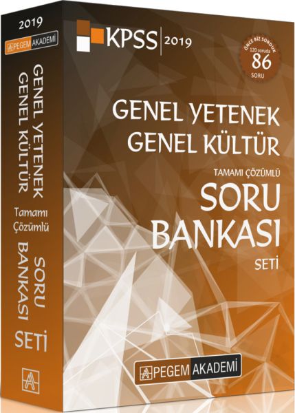 Pegem 2019 KPSS Genel Yetenek Genel Kültür Tamamı Çözümlü Soru Bankası Set 5 Kitap Yeni