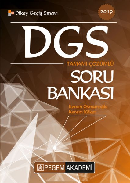 Pegem 2019 DGS Tamamı Çözümlü Soru Bankası Yeni