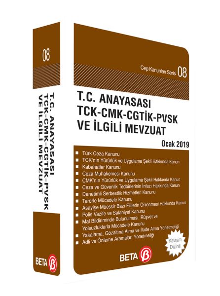 Cep Kanunlar Serisi 08  TC Anyasası TCKCMKCGTİKPVSK ve İlgili Mevzuat