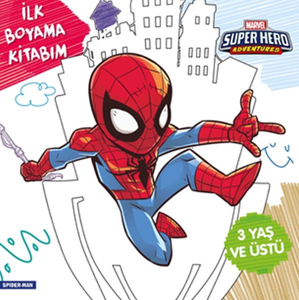 İlk Boyama Kitabım SpiderMan  Marvel Super Hero Adventures