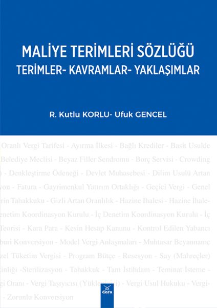 Maliye Terimleri Sözlüğü  TerimlerKavramlarYaklaşımlar