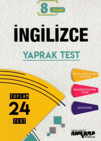 Ankara 8 Sınıf İngilizce Yaprak Test Yeni