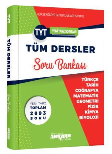 Ankara YKS TYT Tüm Dersler Soru Bankası