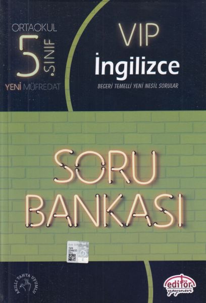 Editör 5 Sınıf VIP İngilizce Soru Bankası Yeni