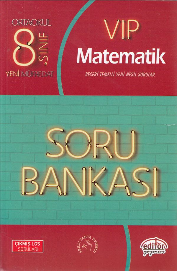 Editör 8 Sınıf VIP Matematik Soru Bankası Yeni