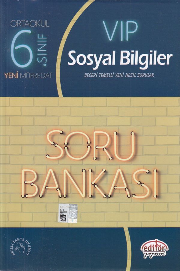 Editör 6 Sınıf VIP Sosyal Bilgiler Soru Bankası Yeni