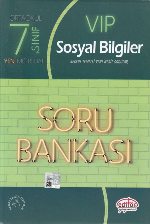 Editör 7 Sınıf VIP Sosyal Bilgiler Soru Bankası Yeni