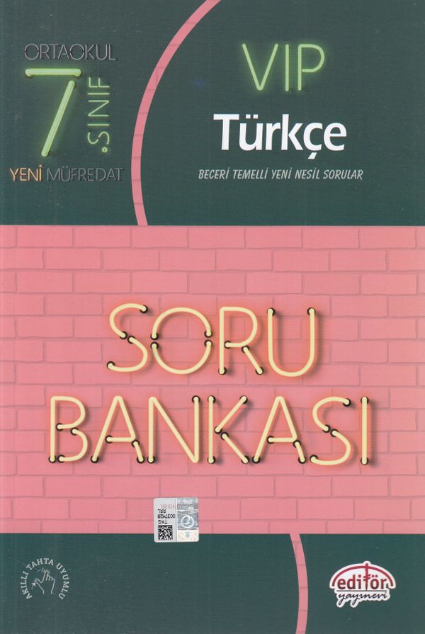 Editör 7 Sınıf VIP Türkçe Soru Bankası Yeni