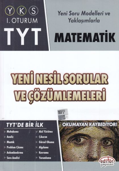 Editör TYT Matematik Yeni Nesil Sorular ve Çözümleri Yeni