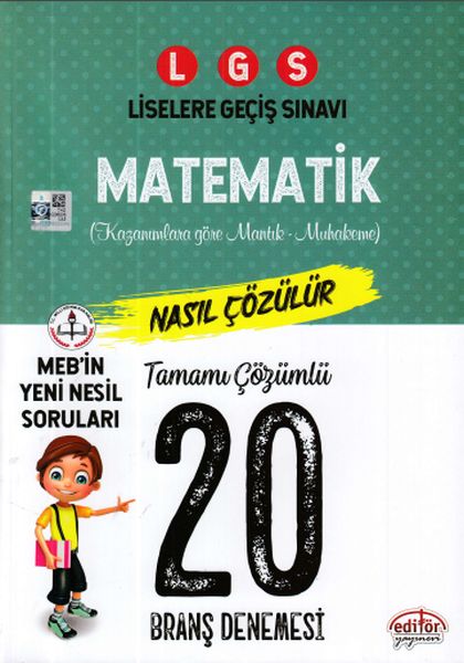 Editör LGS Matematik Çözümlü 20 Branş Denemesi Yeni