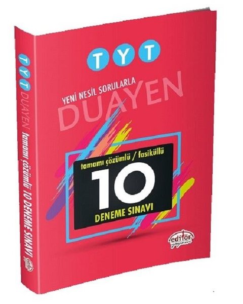 Editör TYT Duayen Çözümlü 10 Fasikül Deneme Sınavı Yeni