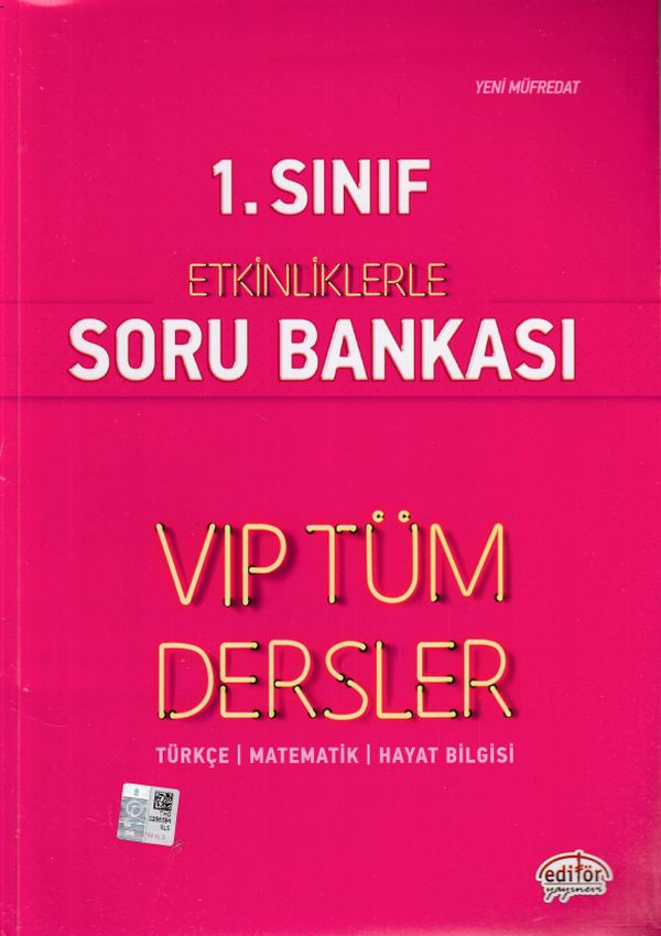 Editör 1 Sınıf VİP Tüm Dersler Etkinliklerle Soru Bankası Kırmızı Kitap Yeni