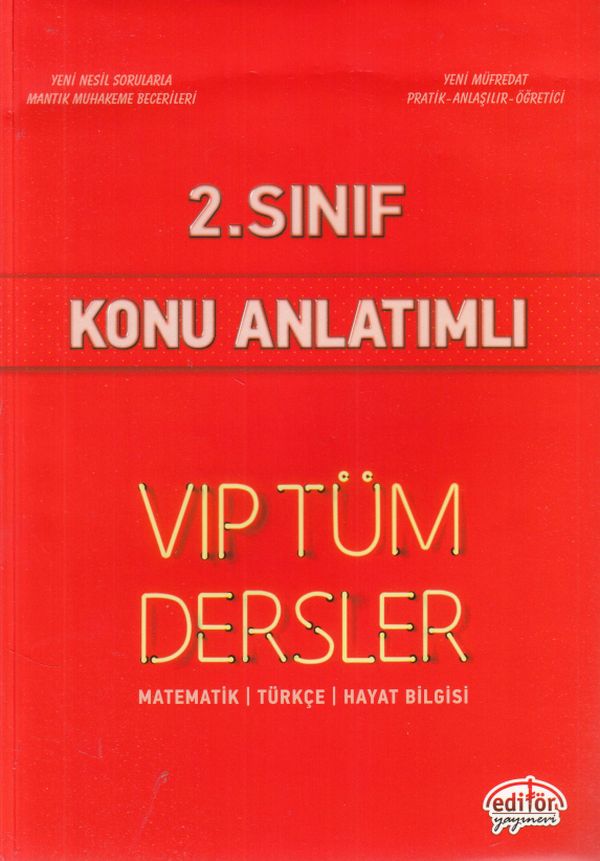 Editör 2 Sınıf VIP Tüm Dersler Konu Anlatımlı Kırmızı Kitap Yeni