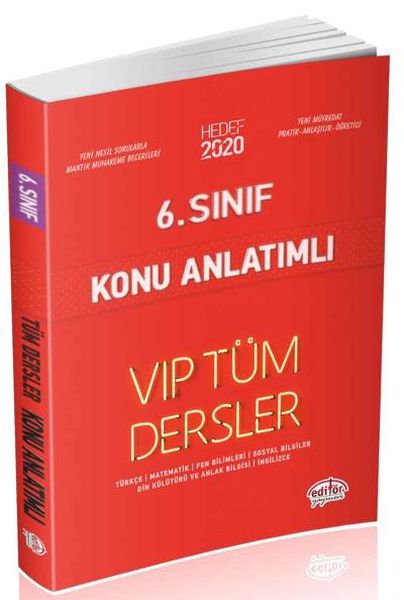 Editör 6 Sınıf VIP Tüm Dersler Konu Anlatımlı Kırmızı Kitap Yeni