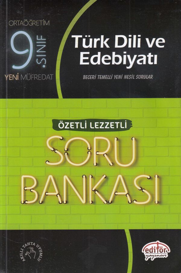 Editör 9 Sınıf Türk Dili ve Edebiyatı Özetli Lezzetli Soru Bankası Yeni