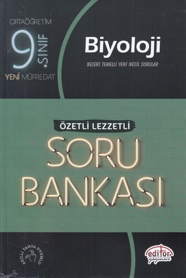 Editör 9 Sınıf Biyoloji Özetli Lezzetli Soru Bankası Yeni