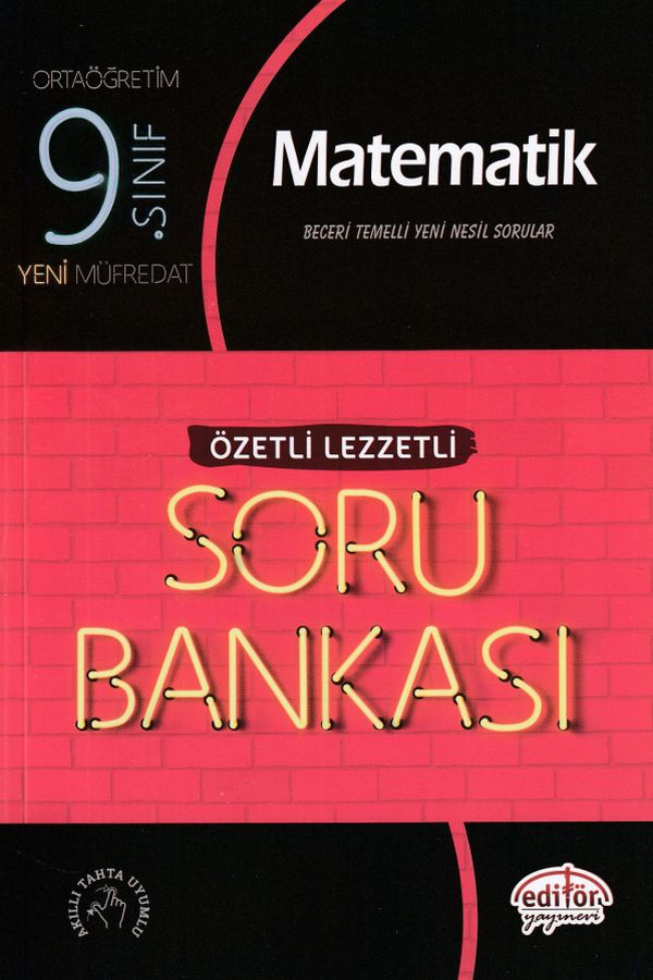 Editör 9 Sınıf Matematik Özetli Lezzetli Soru Bankası Yeni