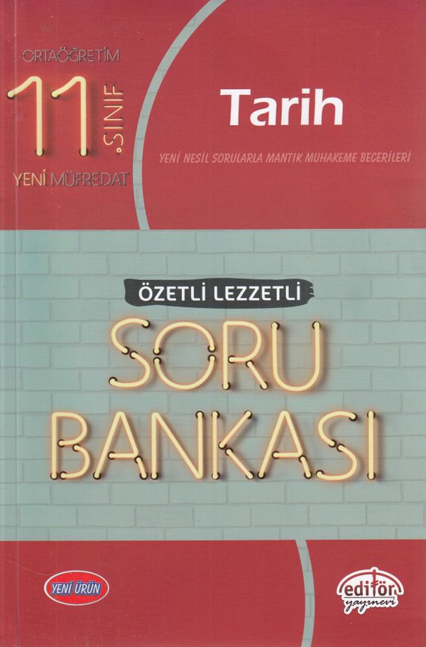 Editör 11 Sınıf Tarih Özetli Lezzetli Soru Bankası Yeni